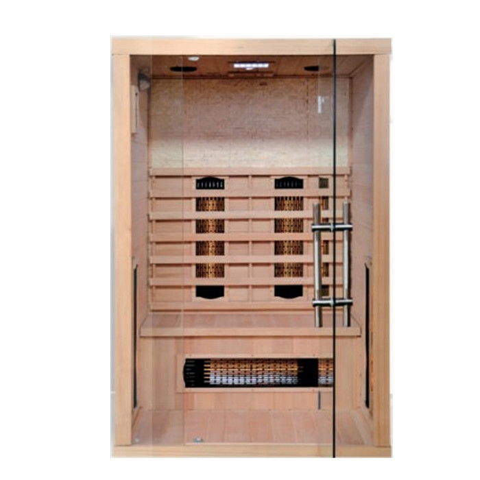 Good quality 2 person infrared light heater sauna room with Mosaic stone
