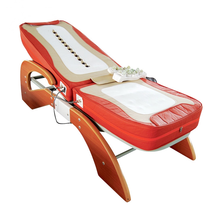 Automatic acupressure thermal jade heating massage bed