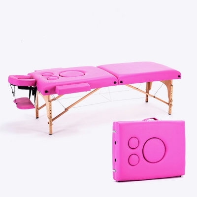Hot sale 2 section portable wooden pregnant massage table