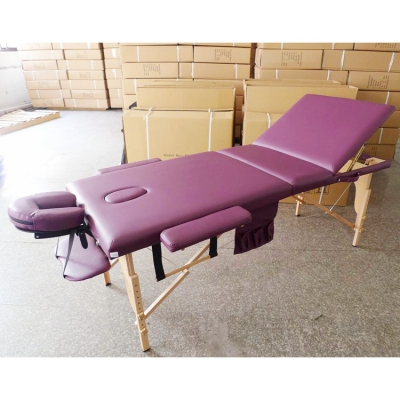 New arrival best price portable wooden massage table with storage