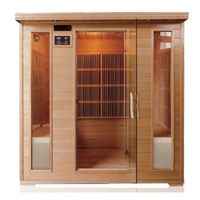 Good price solid wood 4 person dry steam sauna room